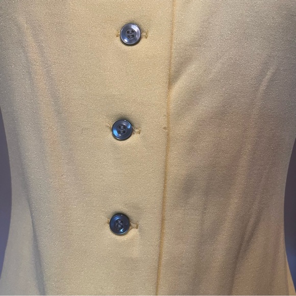 Vintage 60s/70s “Crazy Horse” Yellow Pointed Collar Button Down Blouse - Picture 5 of 9